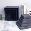 Black Gift Boxes for Presents -Nesting Set of 5 Square Gift Boxes with Lids in Assorted Sizes - Sturdy Gift Wrap Boxes for Birthdays, Anniversaries, Festivals or Special Celebration view 2