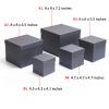 Black Gift Boxes for Presents -Nesting Set of 5 Square Gift Boxes with Lids in Assorted Sizes - Sturdy Gift Wrap Boxes for Birthdays, Anniversaries, Festivals or Special Celebration view 3
