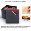 Black Gift Boxes for Presents -Nesting Set of 5 Square Gift Boxes with Lids in Assorted Sizes - Sturdy Gift Wrap Boxes for Birthdays, Anniversaries, Festivals or Special Celebration view 4