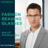 acavefox 3 Pack Blue Light Blocking Reading Glasses Men Readers Anti Glare UV Metal Semi-frame Spring Hinge Lightweight Sturdy Trendy Eyeglasses 3.75+ view 4