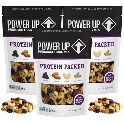 Protein Packed Trail Mix Individual 14 oz Packs Delicious and Crunchy Protein Packed Trail Mix Travel Friendly Hiking Snacks Rich in Vitamins, Antioxidants Non-GMO No Gluten Vegan Snacks
