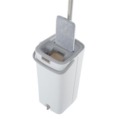 VALCLA Mop Bucket Mop Set Not Hand Washing Mop Enlarged Thickened Barrel Body Bilateral Out of The Horizontal Plate Mop