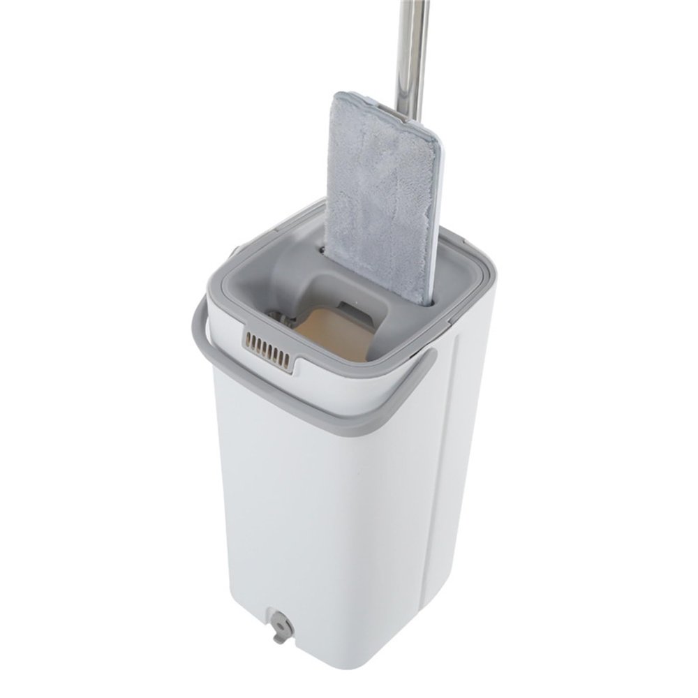 VALCLA Mop Bucket Mop Set Not Hand Washing Mop Enlarged Thickened Barrel Body Bilateral Out of The Horizontal Plate Mop