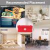 Xbopetda First Aid Kit, Linen First Aid Supplies Box, Pill Bottle Organizer, Empty Box with Lid for Home & Travel Emergency Tool Set - Red view 4