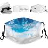 TXSDCCY Winter Fashion Face mask,Christmas Trees with Snowflakes and Stars,Reusable Face Mask Balaclava Washable Outdoor Nose Mouth Cover for Men Women,Blue White - M view 1