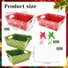 CIEOVO 24 Set Christmas Party Baskets with Cellophane, Bows, Cardboard Tray for Xmas, Holiday, Birthday Party Decor view 2