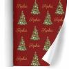 Artsadd Custom Christmas Wrapping Paper Rolls with Name Christmas Tree Personalized Birthday Gift Wrapping Paper for Kids Men Women 58"x 23" view 2