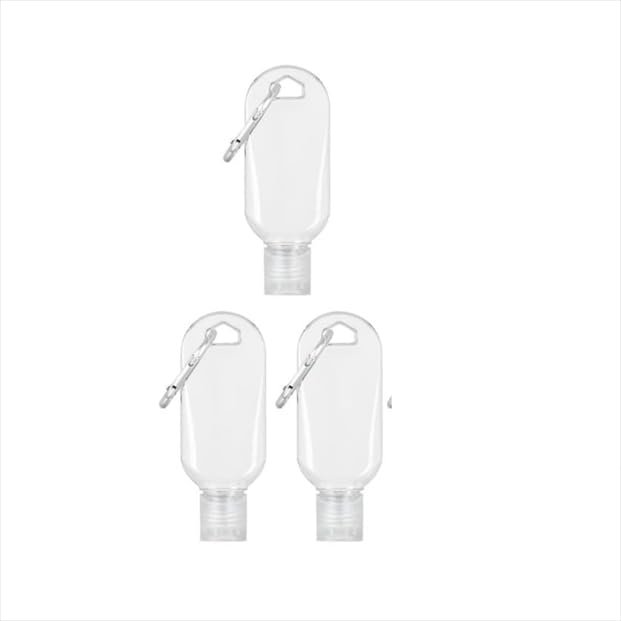3 Pcs Portable Hot Sauce Keychain Bottles - Mini Ketchup Containers 2oz/50ml Bottles,Sauces for On-The-Go - Refillable Travel Size Keychain,Gravies and Marinades,Hot Sauce Pantry Staples