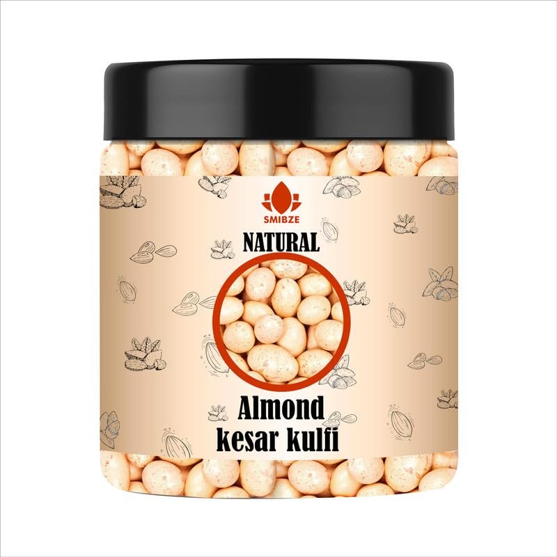 SMIBZE Natural Almond Kesar Kulfi 6 OZ / 170 Gram
