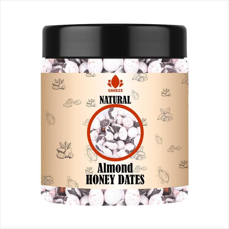 SMIBZE Natural Almond Honey Dates 3 OZ / 85 Gram