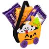 Needzo Peeps Ghosts and Pumpkins Marshmallows with Felt Trick or Treat Tote, Halloween Candy Filled Goodie Bag, 4 Items view 1