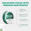 NZE Caffeine Nootropic Pouches (Wintergreen) - Energy Pouches with 50mg Caffeine, Alpha GPC, L-Tyrosine & L-Theanine with No Sugar or Artificial Sweeteners - 15 Pouches Per Can - 5 Pack view 4