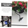 Baluue 2pcs Hair Dryer Holder Wall-mounted Hair Dryer Rack Professional Tool Organizer view 2