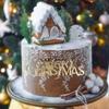 10Pcs Mirror Gold Merry Christmas Cake Toppers - Acrylic Cake Topper Decorations for Christmas Party view 3