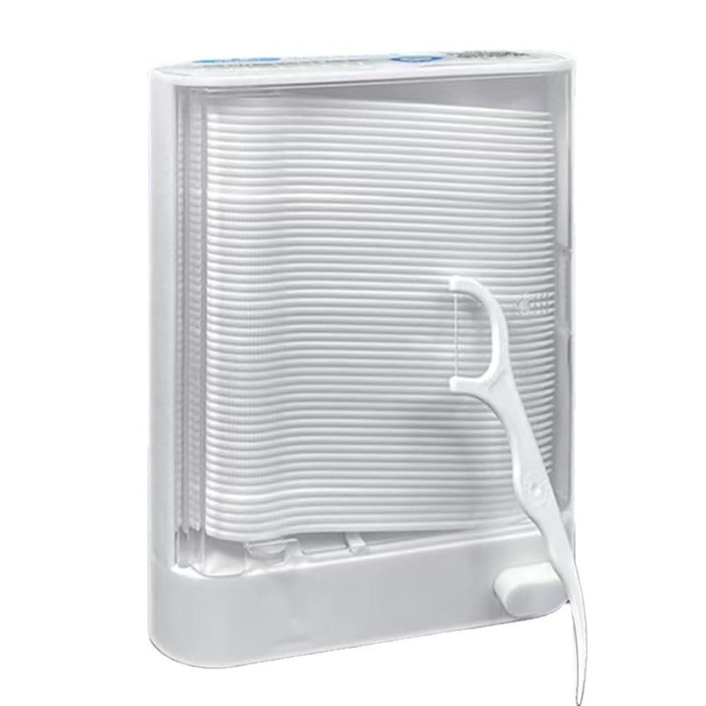 1 x Automatic Floss Container + 100 Pieces of Floss Floss Stick Refill Box Family Pack Floss Stick Floss Container Automatically Pops Up to Help You Quickly Solve The Problem of Stuffed Teeth.