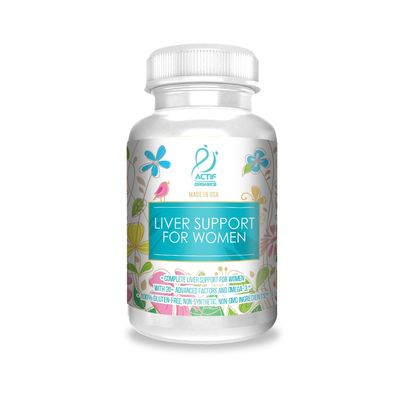 ACTIF Liver Support for Women with 20+ Advanced Factors and Omega-3 - Non GMO, Made in USA, 90 Count