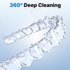 CXRUY Ultrasonic Retainer Cleaner - UV Dental Cleaning Pod Night Guard Cleaner for Dentures, Aligner, Braces, Toothbrush Heads, Jewelry (White) view 2