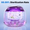 CXRUY Ultrasonic Retainer Cleaner - UV Dental Cleaning Pod Night Guard Cleaner for Dentures, Aligner, Braces, Toothbrush Heads, Jewelry (White) view 4