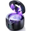 CXRUY Ultrasonic Retainer Cleaner - UV Dental Cleaning Pod Night Guard Cleaner for Dentures, Aligner, Braces, Toothbrush Heads, Jewelry (Black) view 1