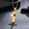 AKAIUUYBD Medical alert necklace for men Stainless steel engraved medical ID tag Emergency medical alert necklace for men and women (gold) view 4