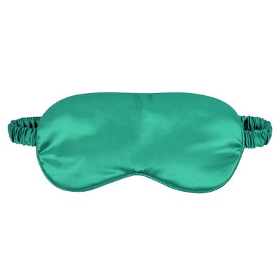 1 Pcs Silk Sleep Mask, Soft Eye Mask with Elastic Strap, Lightweight Blindfold for Men, Women, Travel, and Naps (Cyan)