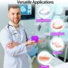 Denture Bath Case Denture Cleaning Cup with Brush Set, 2 Pack False Teeth Container Denture Storage Bath Box Case Retainer Holder Case with Strainer Basket and Lid Waterproof - Purple & Black view 3