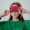 1 Pcs Silk Sleep Mask, Soft Eye Mask with Elastic Strap, Lightweight Blindfold for Men, Women, Travel, and Naps (White) view 4