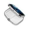 Blue Wave Painting Pill Box 2 Compartment Small Pill Case for Purse & Pocket Decorative Metal Medicine Case Travel Pillbox Square Pill Organizer Vitamin Container Unique Gift view 3