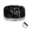 Pill Case Rectangle Pill Box with 3 Compartment Pill Organize Black Cat Pillbox Small Pill Organizer Waterproof Small Pill Case for Travel Pill Containers for Medication Planner view 1