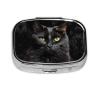 Pill Case Rectangle Pill Box with 3 Compartment Pill Organize Black Cat Pillbox Small Pill Organizer Waterproof Small Pill Case for Travel Pill Containers for Medication Planner view 4