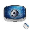 Pill Case Rectangle Pill Box with 3 Compartment Pill Organize Soccer Ball Water Pillbox Small Pill Organizer Waterproof Small Pill Case for Travel Pill Containers for Medication Planner view 1