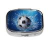 Pill Case Rectangle Pill Box with 3 Compartment Pill Organize Soccer Ball Water Pillbox Small Pill Organizer Waterproof Small Pill Case for Travel Pill Containers for Medication Planner view 4