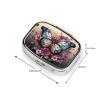 Pill Case Rectangle Pill Box with 3 Compartment Pill Organize Butterfly Floral Pillbox Small Pill Organizer Waterproof Small Pill Case for Travel Pill Containers for Medication Planner view 2