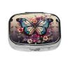 Pill Case Rectangle Pill Box with 3 Compartment Pill Organize Butterfly Floral Pillbox Small Pill Organizer Waterproof Small Pill Case for Travel Pill Containers for Medication Planner view 4