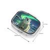 Pill Case Rectangle Pill Box with 3 Compartment Pill Organize Northern Lights Polar Bear Pillbox Small Pill Organizer Waterproof Small Pill Case for Travel Pill Containers for Medication Planner view 2