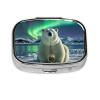 Pill Case Rectangle Pill Box with 3 Compartment Pill Organize Northern Lights Polar Bear Pillbox Small Pill Organizer Waterproof Small Pill Case for Travel Pill Containers for Medication Planner view 4