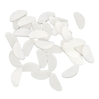 20 Pairs Silicone Eyeglass Nose Pads D Shaped Slip Adhesive Nose Cushions for All Types Glasses (Clear)