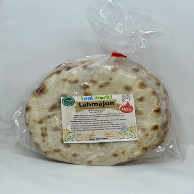 IEATWORLD Handmade Fresh Halal Lahmajun Lahmajoun Lahmacun 10 Pieces Per Pack 2 Lbs (Medium, Hot)