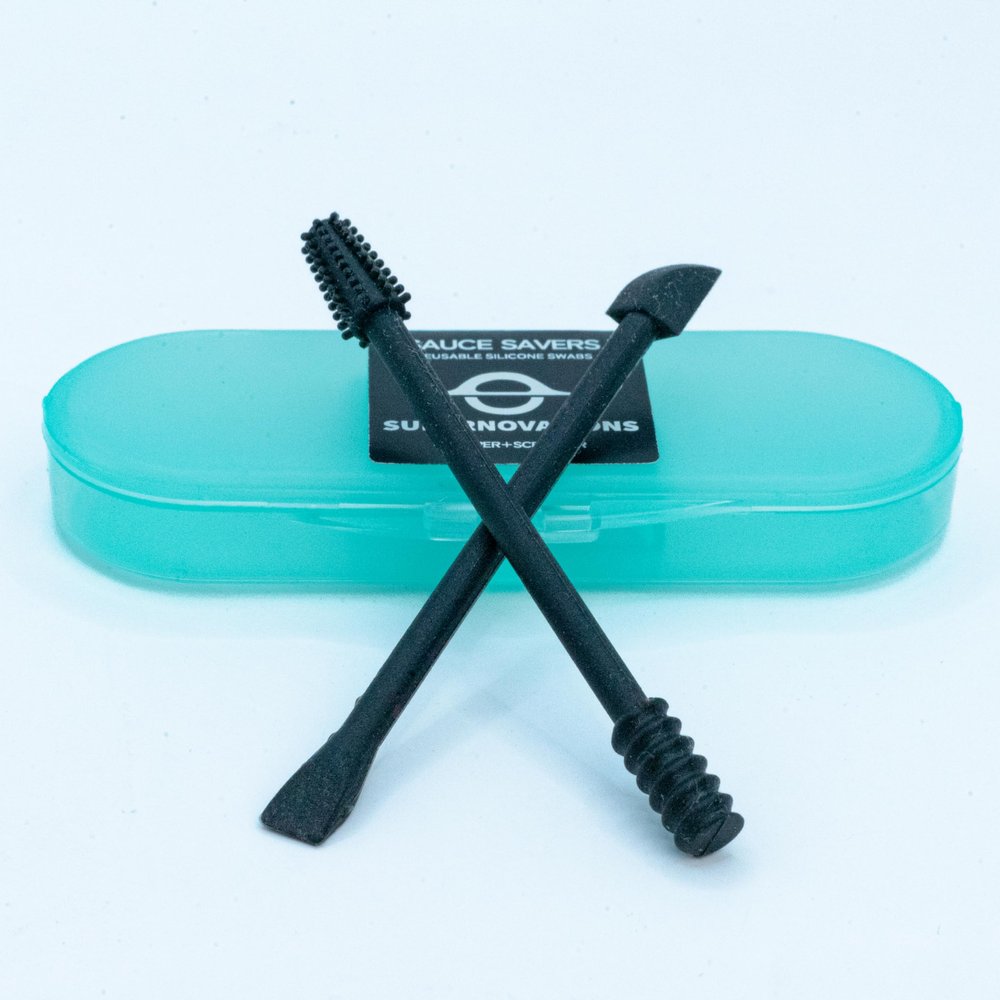 Sauce Savers - Reusable Silicone Swabs : Concentrate Jar Spatula Scraper Tool, Puffco Cleaning