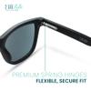 2SeeLife Oversized TR-90 Reading Sunglasses for Men Medium Fit, Sturdy Frame, Spring Hinges, Premium Sun Readers, Black (Sun Readers), +2.00 view 4