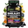 AyBet Shilajit for Men and Women-Organic Himalayan Shilajit Capsules with Sea Moss, Black Seed Oil, Ashwagandha, Rhodiola Rosea, Burdock, Cordyceps Mushroom, Ginseng, Turmeric, Ginger, 120 Capsules view 1