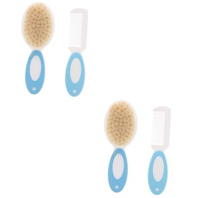 Abaodam 4pcs Boy Girl Hair Brush Natural Wool Boy Girl Hair Comb for Gentle Scalp Care Lightweight Ergonomic Design for Promotes Relaxation Circulation