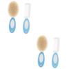 Abaodam 4pcs Boy Girl Hair Brush Natural Wool Boy Girl Hair Comb for Gentle Scalp Care Lightweight Ergonomic Design for Promotes Relaxation Circulation view 1