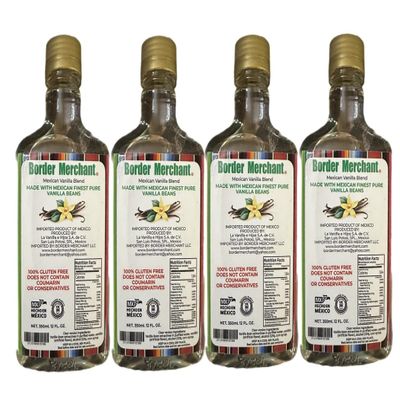 Border Merchant Mexican Vanilla Blend Clear 12oz. Pack of 4