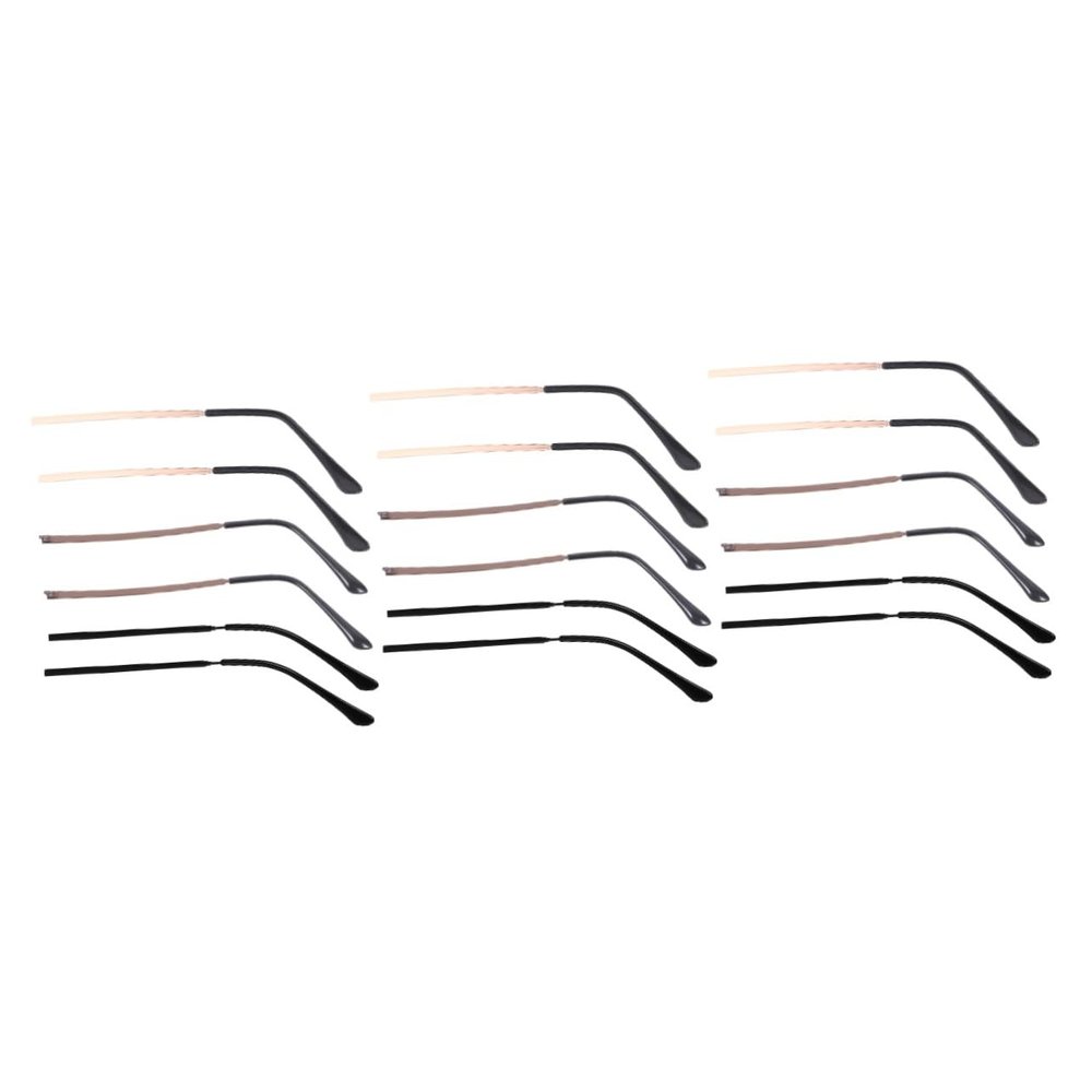 Ipetboom 3sets Replacement Temple Arms for Eyeglasses Metal Frame Universal Size Glasses Repair Kit 3pairs*3