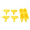 evhooe Yusat Ice Cream Silicone Practical Portable DIY Ice Maker Household Use with 50 Sticks (Yellow) view 4