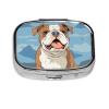 Pill Case Rectangle Pill Box with 3 Compartment Pill Organize English Bulldog Pillbox Small Pill Organizer Waterproof Small Pill Case for Travel Pill Containers for Medication Planner view 4
