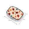 HCLYvexiria Fall Maple Leaf 3 Compartment Pill Organizer Waterproof Non-Slip Built-In Mirror Pill Case view 2