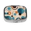 Pill Case Rectangle Pill Box with 3 Compartment Pill Organize Echo Shapes Circles Pillbox Small Pill Organizer Waterproof Small Pill Case for Travel Pill Containers for Medication Planner view 4
