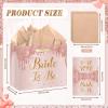 11.8x9.4x5.3In Bride Gift Bag Rose Gold Bridal Shower Gift Bags with Cards Tissue Paper Large Bridal Gift Wrapping Bag Bachelorette Engagement Wedding Shower Gift Bag for Rose Gold Christmas Bride to Be Party Decoration view 2